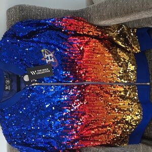 Sequin Bomber Jacket with Astros Logo